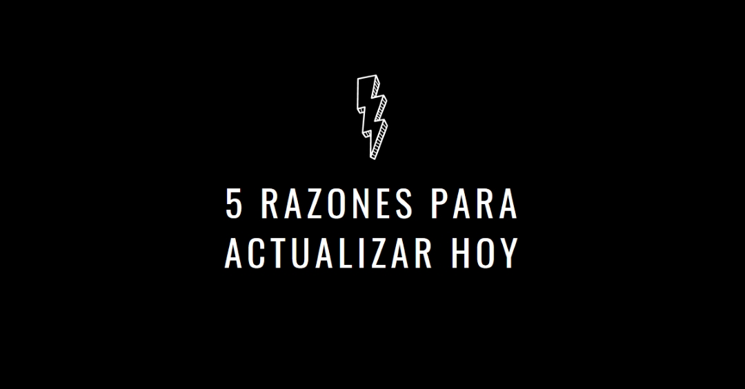 Cinco razones para actualizar black modern-bold