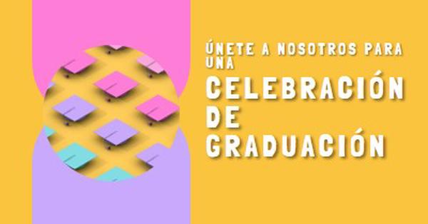 Unirse a la celebración de graduación yellow whimsical-color-block