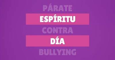 Ponerse al día contra el acoso escolar purple modern-bold