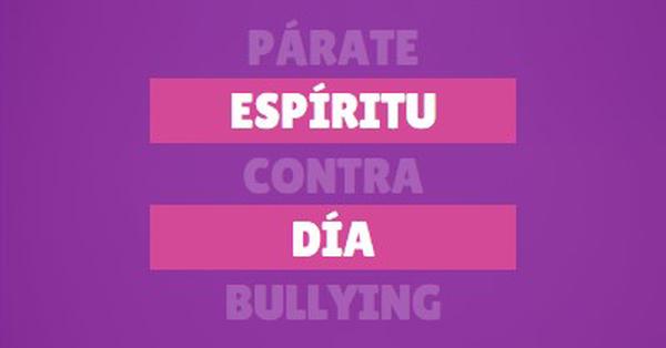 Ponerse al día contra el acoso escolar purple modern-bold