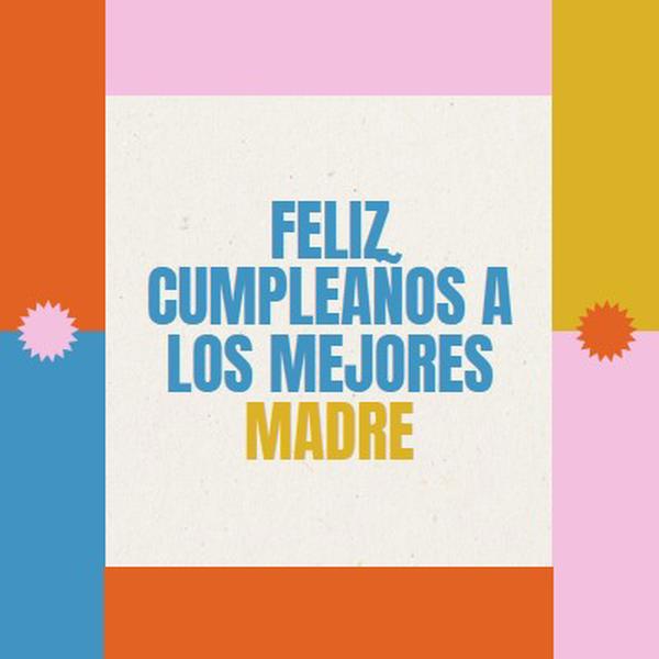 Feliz cumpleaños a los mejores gray retro,bold,geometric