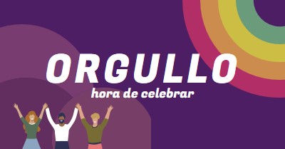 Celebrar el orgullo purple modern-bold