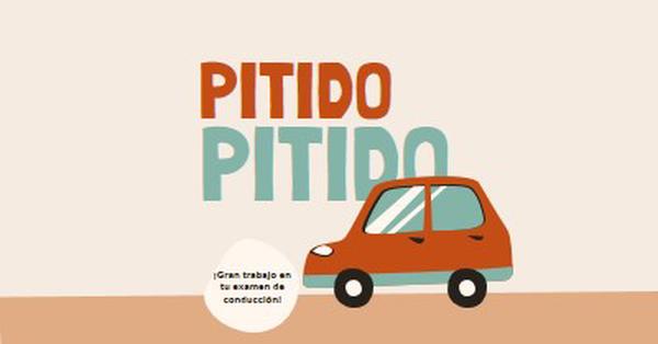 ¡Pitido pitido! orange whimsical-color-block