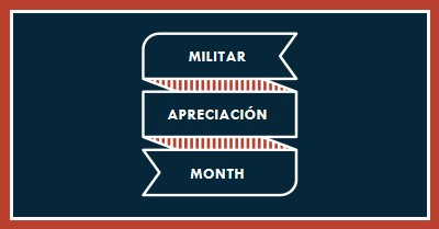 Celebración del mes de la apreciación militar blue modern-simple