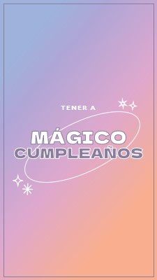 Cumpleaños mágico purple magical,modern,gradient