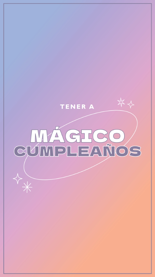 Cumpleaños mágico purple magical,modern,gradient
