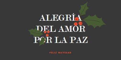 Paz, amor, alegría gray modern-simple