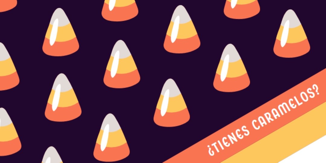 Maíz dulce de Halloween orange whimsical-color-block
