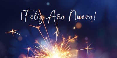 ¡Feliz Año Nuevo! blue modern-simple