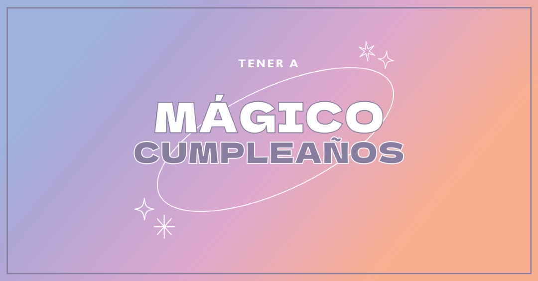 Cumpleaños mágico purple magical,modern,gradient