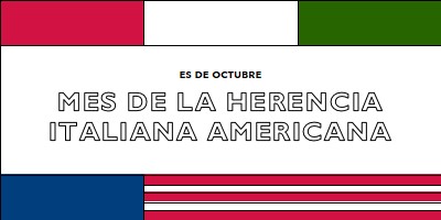 Mes de la herencia italiana americana white vintage-retro