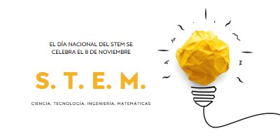 Ciencia, tecnología, ingeniería, matemáticas yellow modern-simple