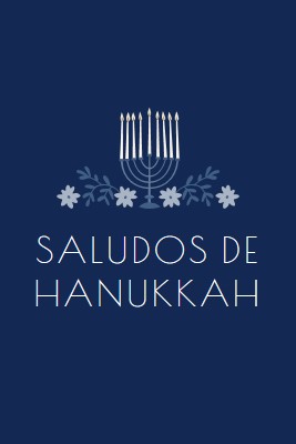 Saludos de Hanukkah blue modern-simple