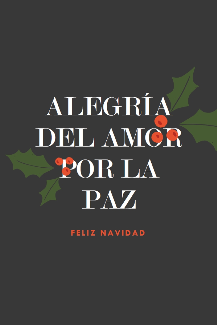 Paz, amor, alegría gray modern-simple