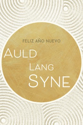 Feliz año nuevo (auld lang syne) white modern-simple