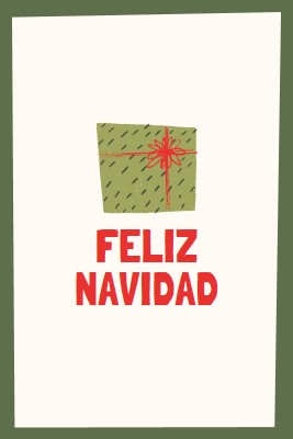 Regalo feliz de Navidad white whimsical-color-block