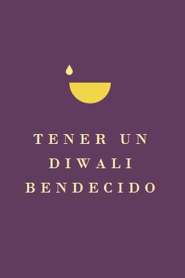 Bendiciones de Diwali purple modern-simple