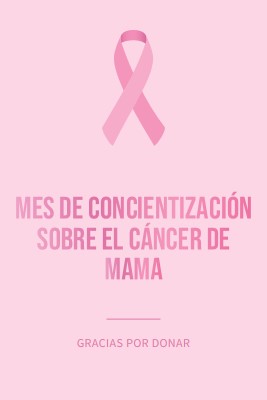 Mes de concientización sobre el cáncer de mama pink modern-simple