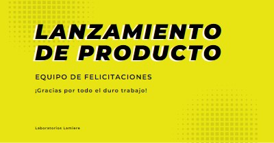 Equipo de felicitaciones yellow modern-simple