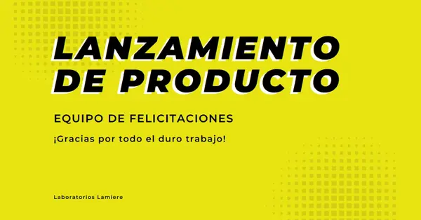 Equipo de felicitaciones yellow modern-simple