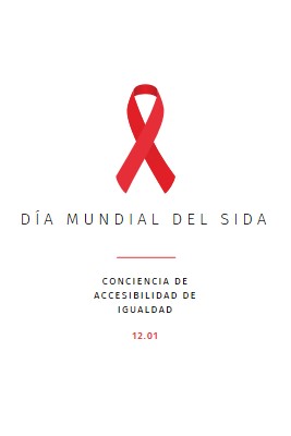 Aumentar la concienciación sobre el SIDA white modern-simple