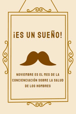 Bigotes para noviembre brown vintage-retro