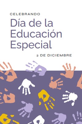 Celebrar el día de la educación especial purple whimsical-color-block