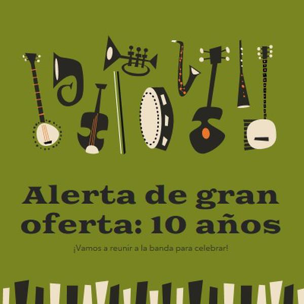 Alerta de gran oferta green retro,graphic,music