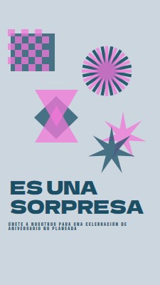 Celebración sorpresa yellow graphic,risograph,shapes