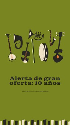 Alerta de gran oferta green retro,graphic,music