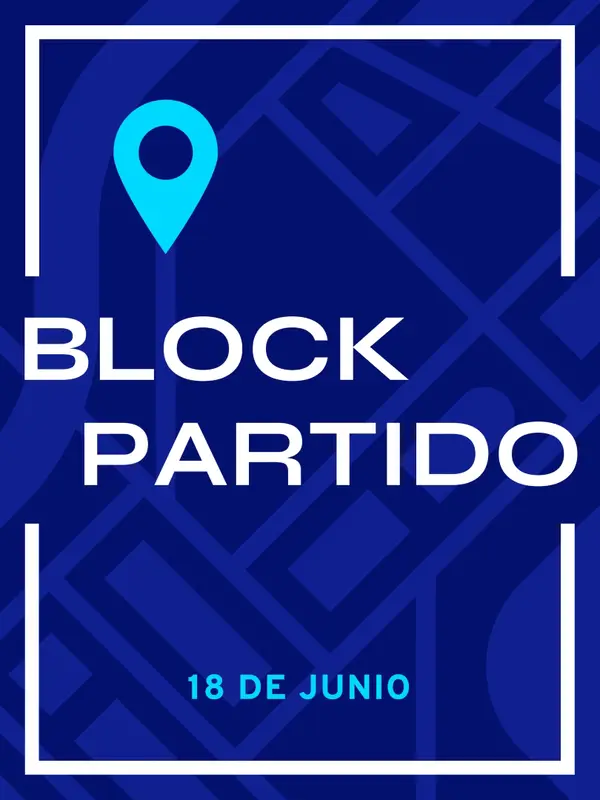 Póster de anuncio de evento en negrita blue modern,simple,geometric,grids