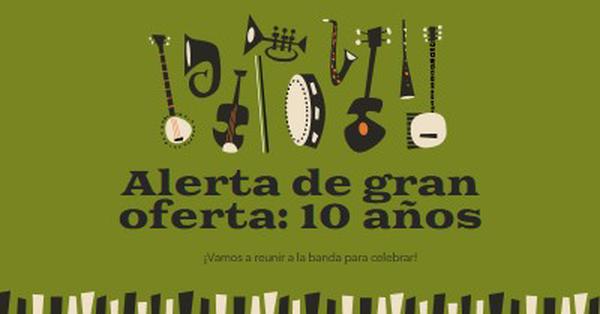 Alerta de gran oferta green retro,graphic,music