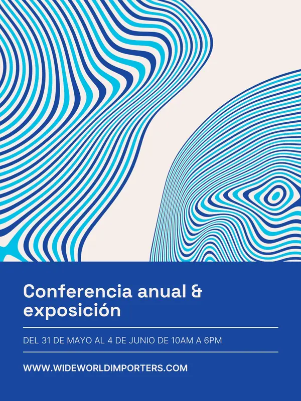 Póster de evento geométrico en negrita blue abstract,artistic,modern,waves