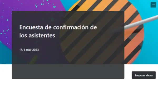 Encuesta de confirmación de los asistentes purple