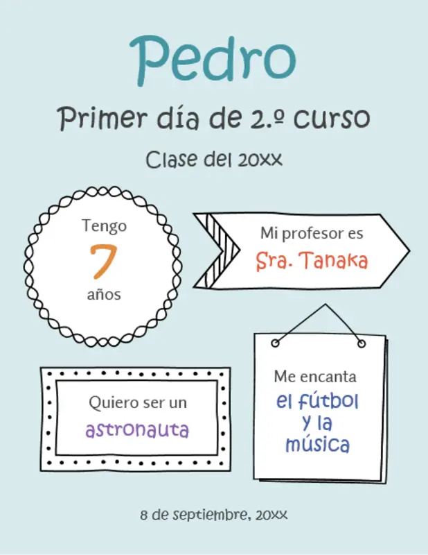 Carta editable del Profesor al estudiante - Vuelta al Colegio