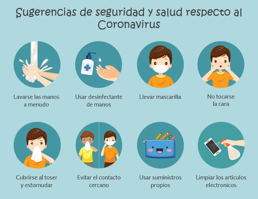 Pósters de COVID-19 para escuela primaria modern-simple