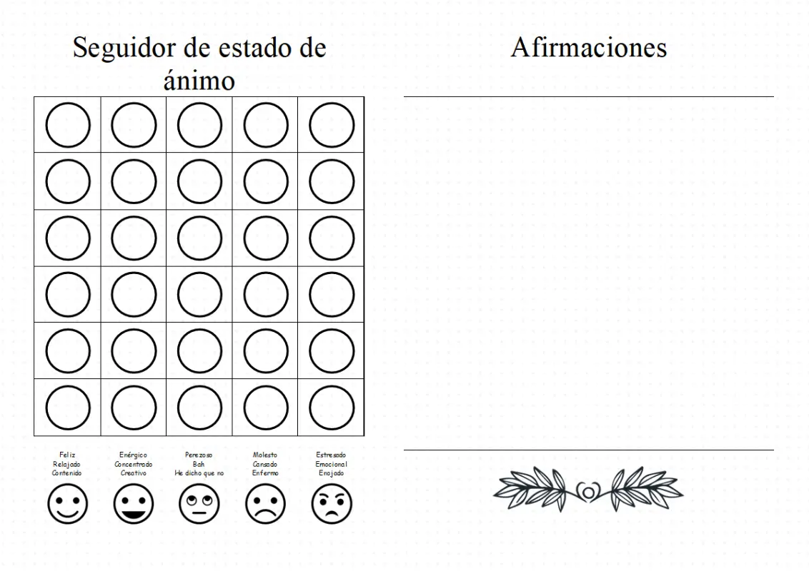 Diario de salud mental yellow whimsical-line