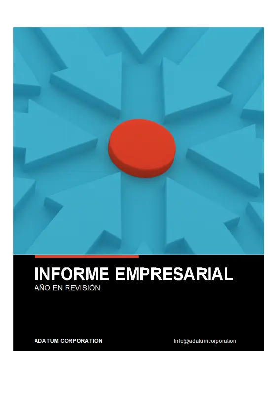 Informe empresarial audaz red modern bold