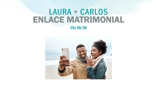 Álbum de fotos de boda en acuarela organic simple