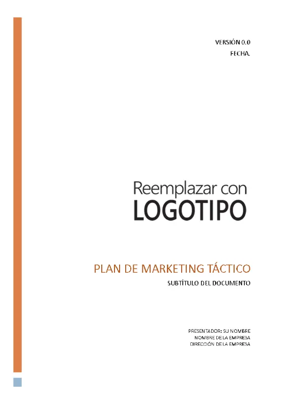 Plan estratégico de marketing empresarial modern simple