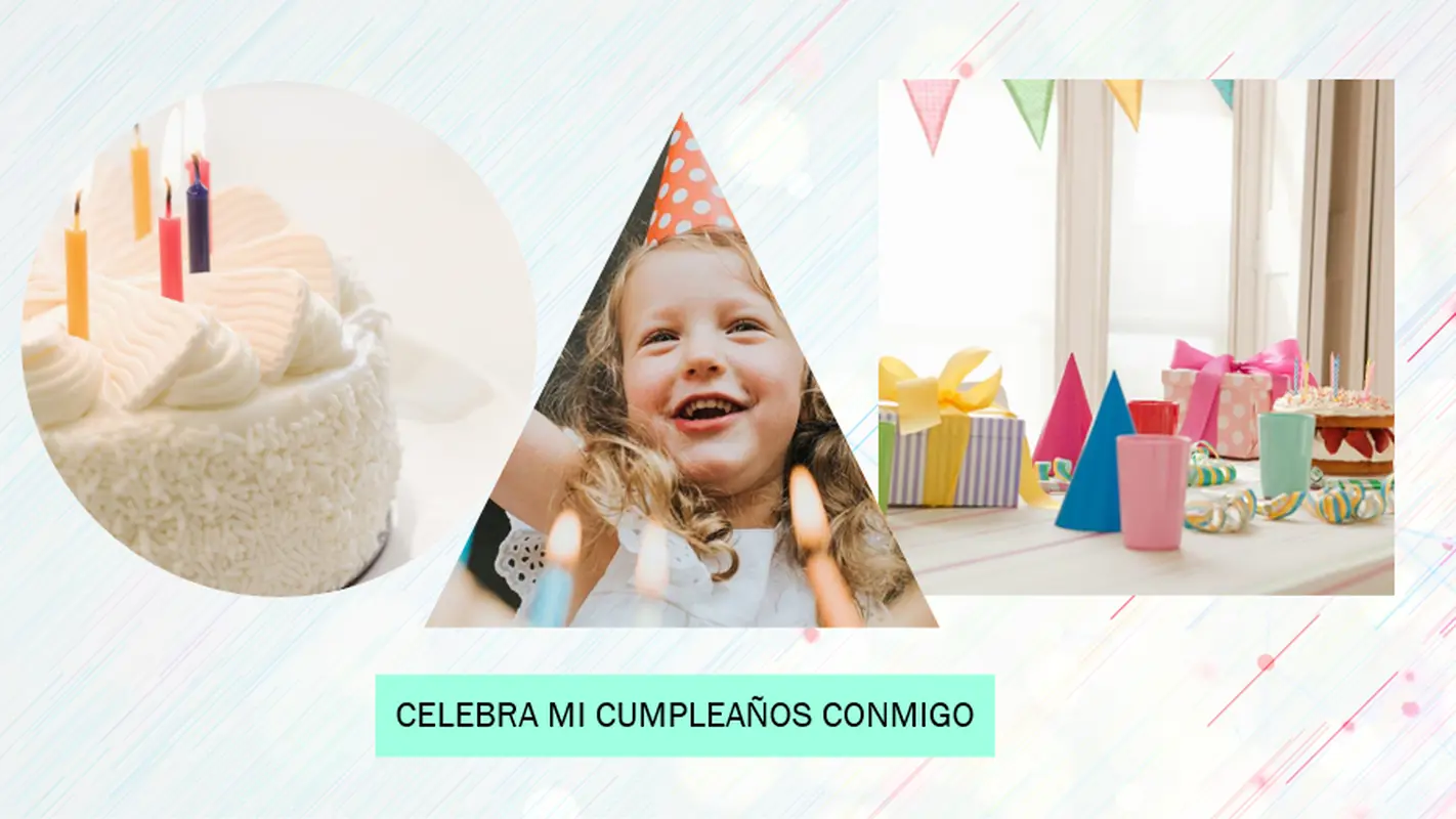 Presentación de cumpleaños whimsical color block