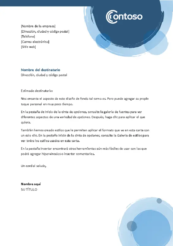 Membrete esferas azules modern-simple