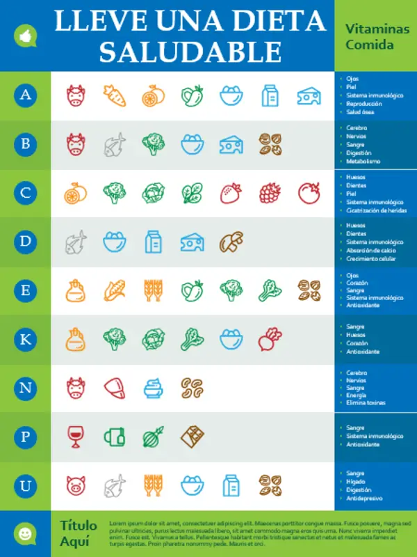 Póster de infografías sobre nutrición blue modern-color-block