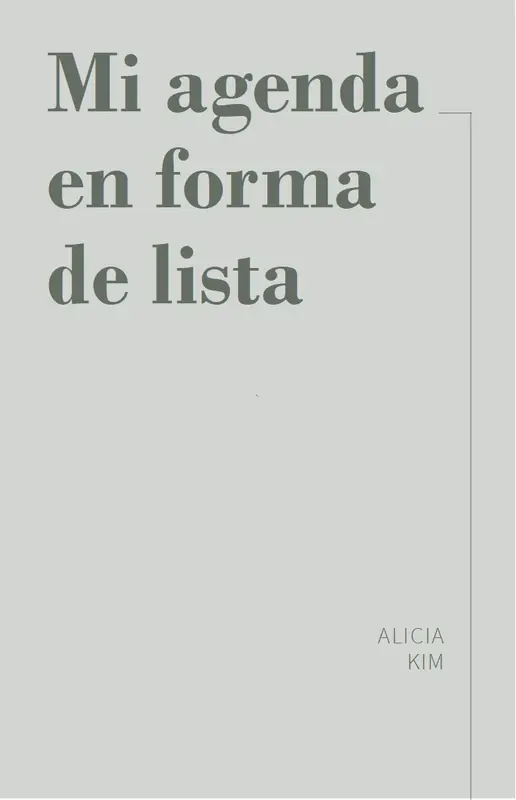 Agenda en forma de lista modern simple