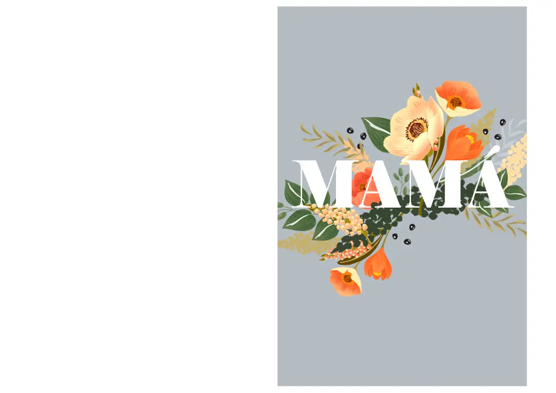 Hermosa tarjeta del Día de la Madre vintage-botanical