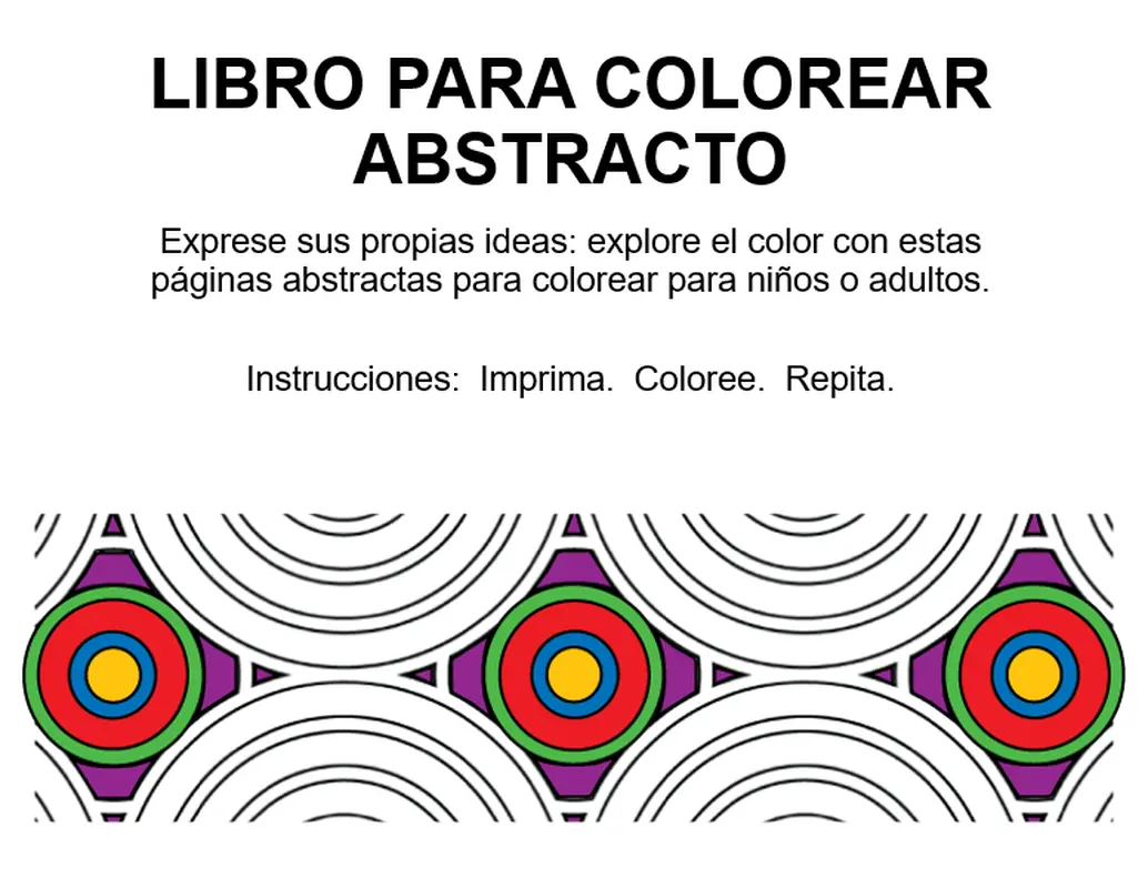 Libro para colorear abstracto modern bold