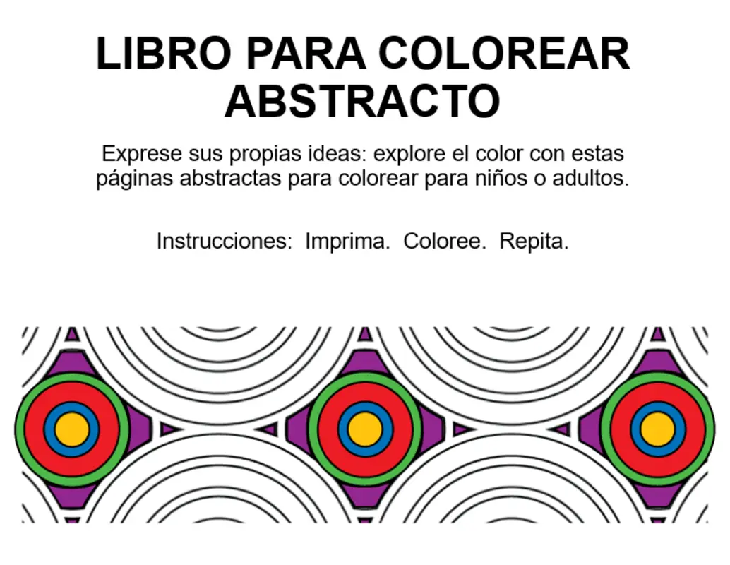 Libro para colorear abstracto modern bold