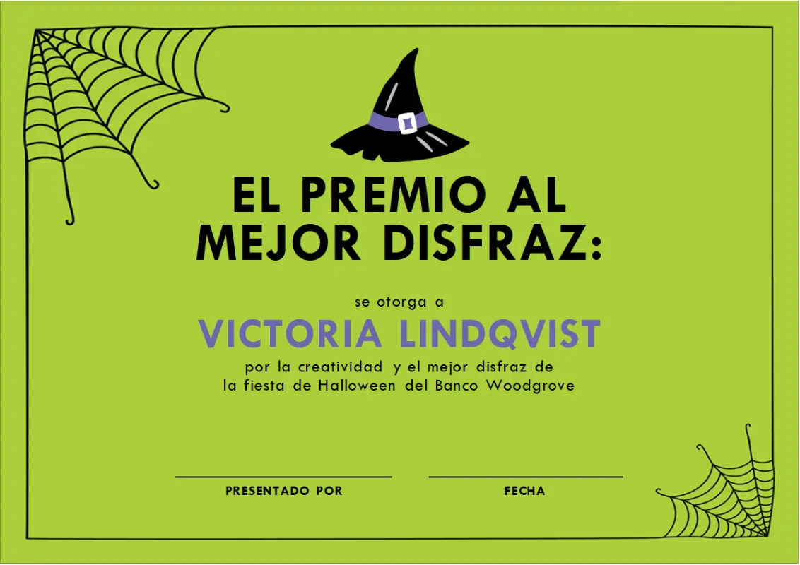 Premio al disfraz de Halloween green whimsical-color-block