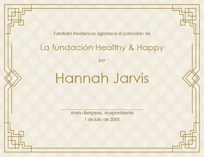 Diploma art deco vintage