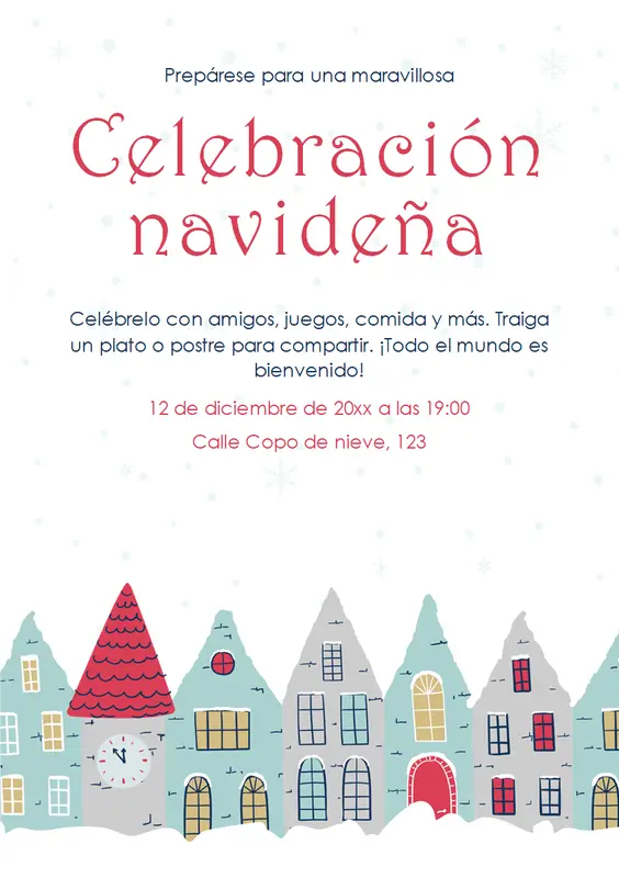 Prospecto de fiesta de invierno whimsical-color-block